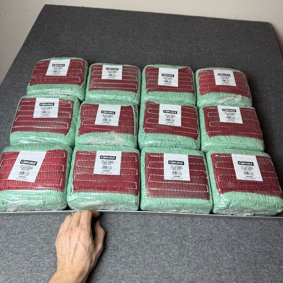 Carlisle 12pcs Mop Head FoodService Products 369484B09 Looped-End With Red Band - Picture 7 of 7